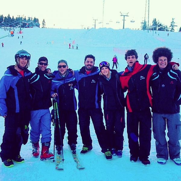 Ski instructor and students, Zakopane