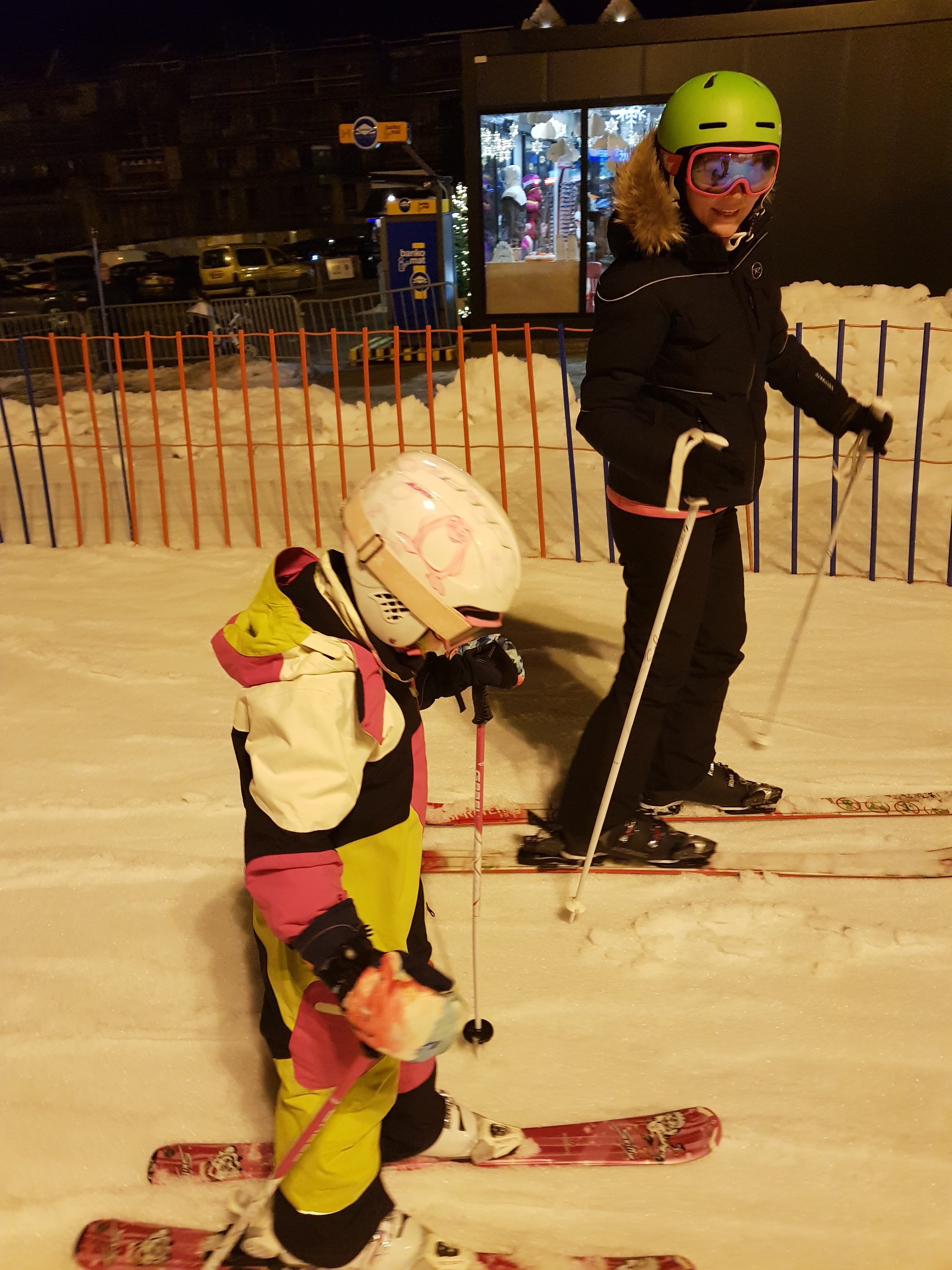 Family skiing in Bialka Tatrzanska Poland