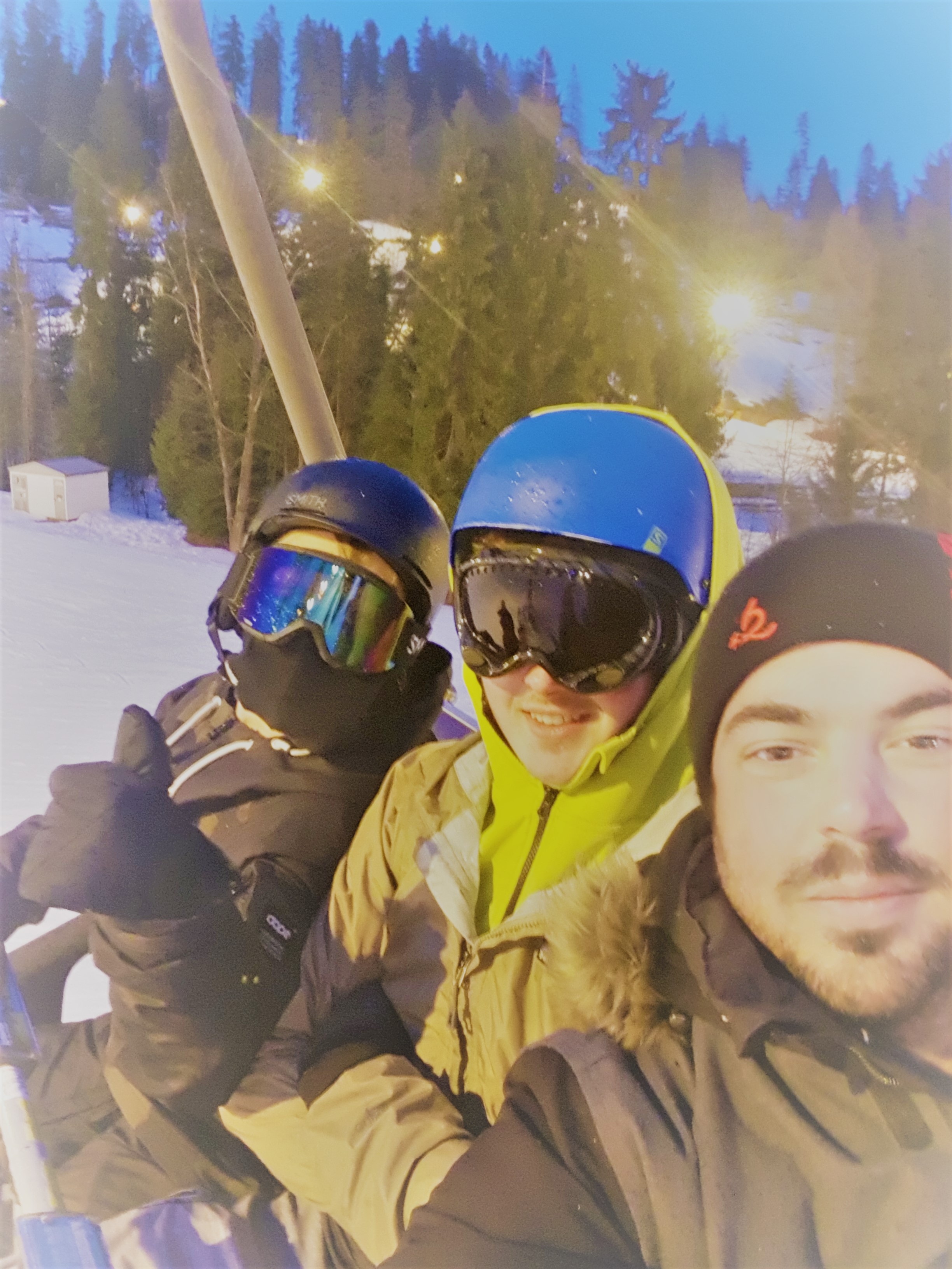 Skiers in Poland