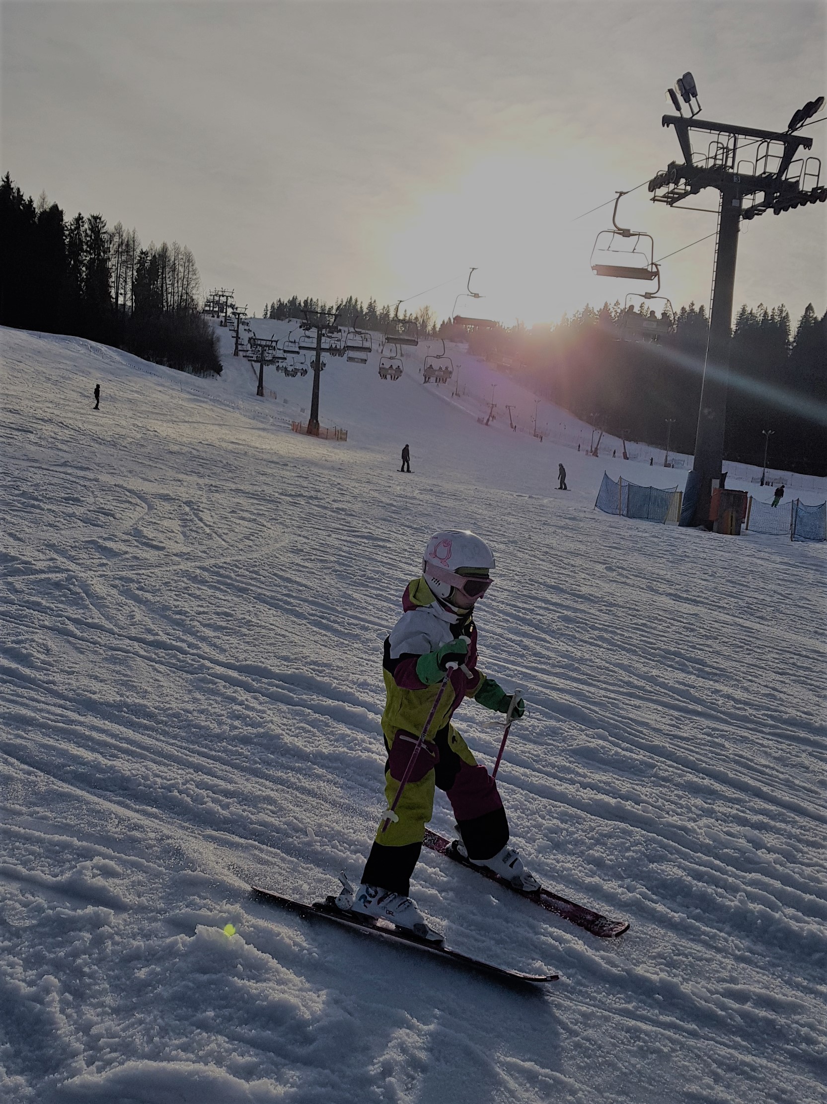 Child skiing on snow