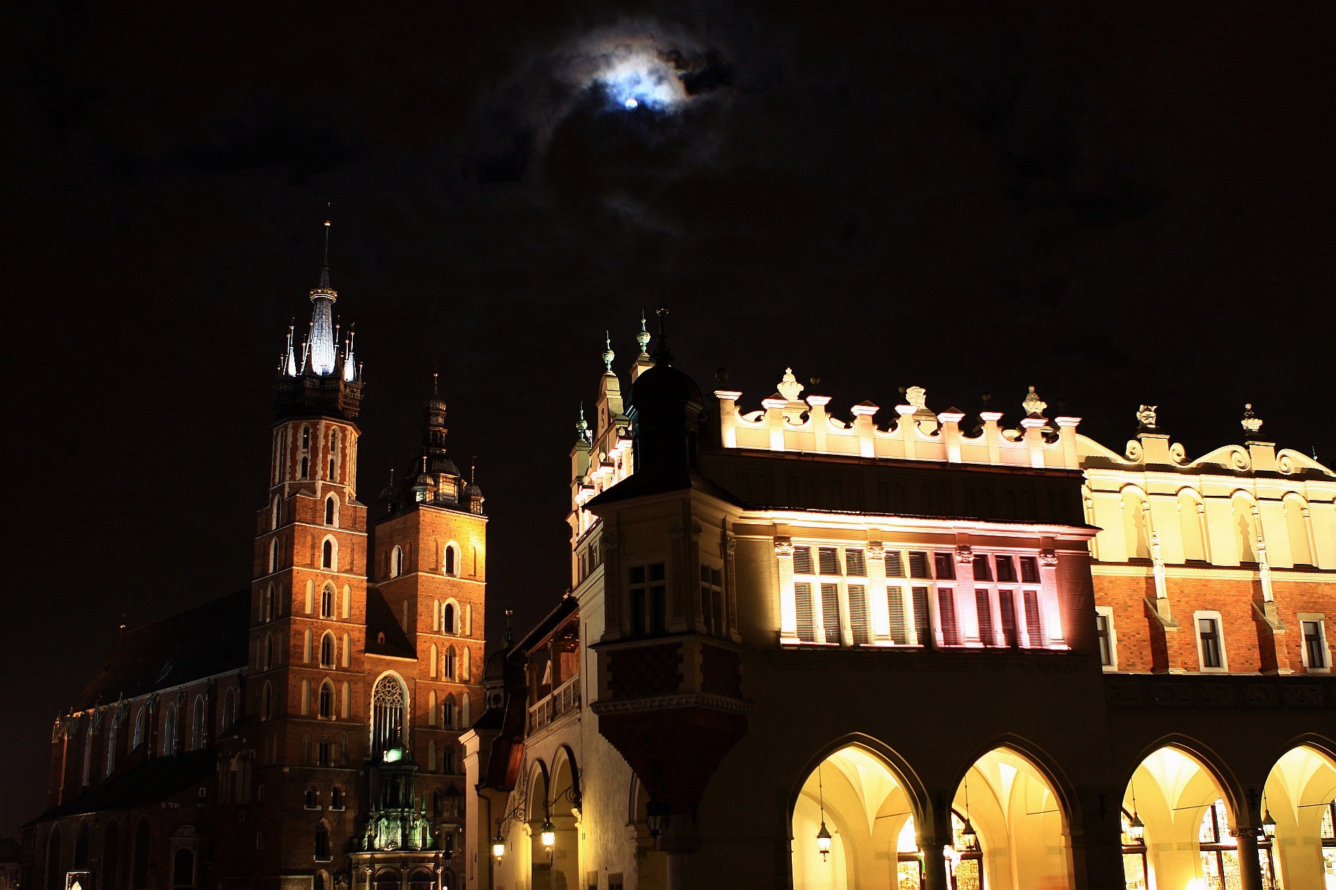 Krakow, Poland, Winter, Ski, Night
